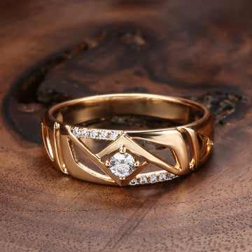 Fashion Popular Filled 14K Rose Gold AAA Zircon Diamonds Ring for Women - Eternal Vintage Fine Party Jewellery